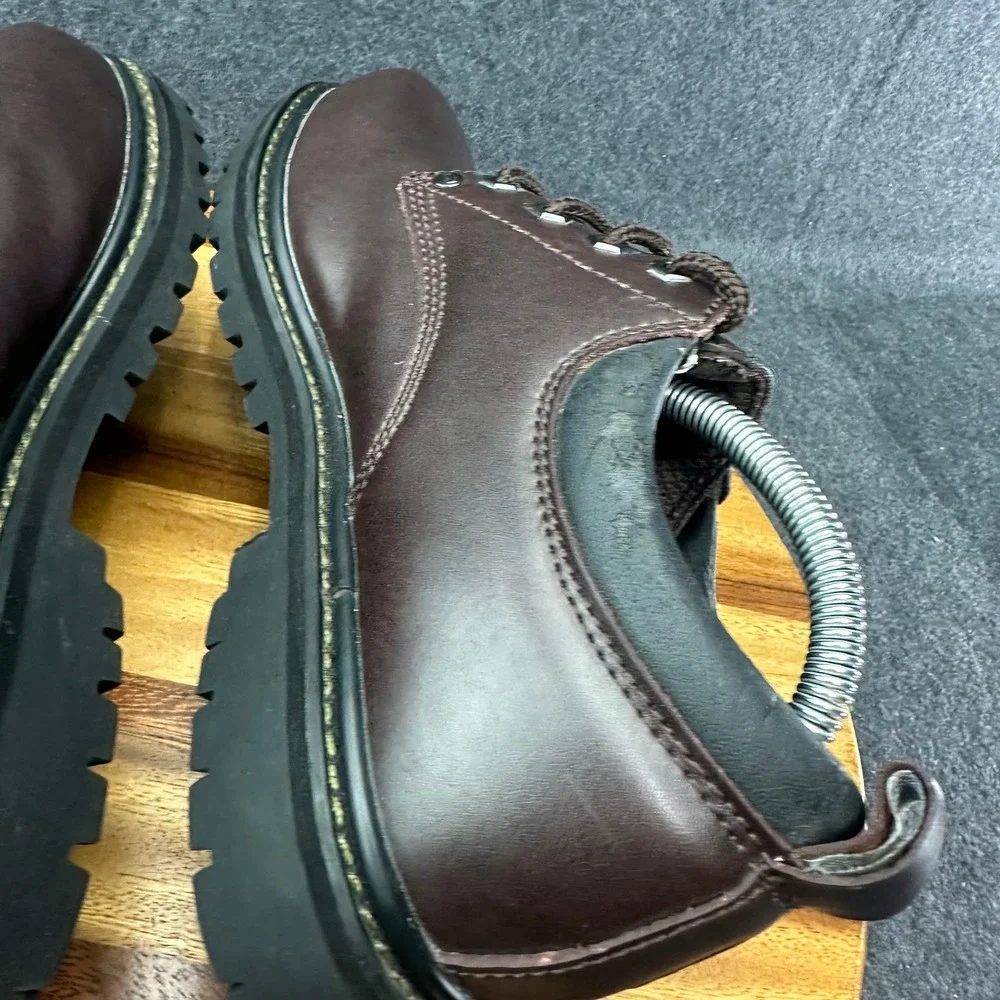 Skechers Men's Alley Cats Oxford Lace Up Work Shoes Brown Leather 7111 Sz 9 Y2K